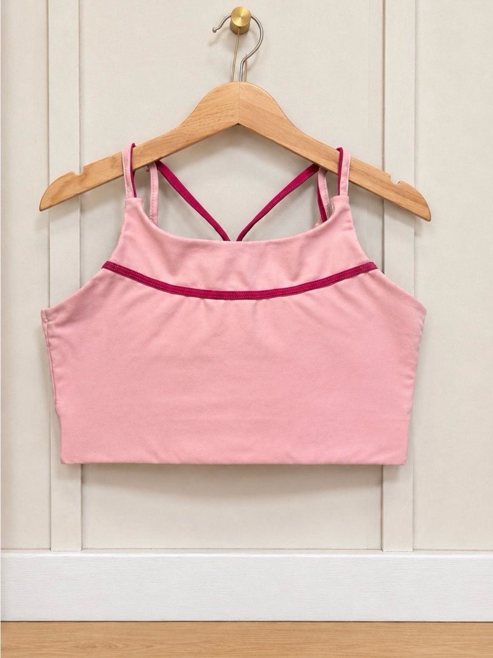 Old Navy Pink Sports Bra with Magenta Trim
